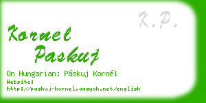 kornel paskuj business card