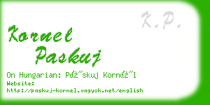 kornel paskuj business card